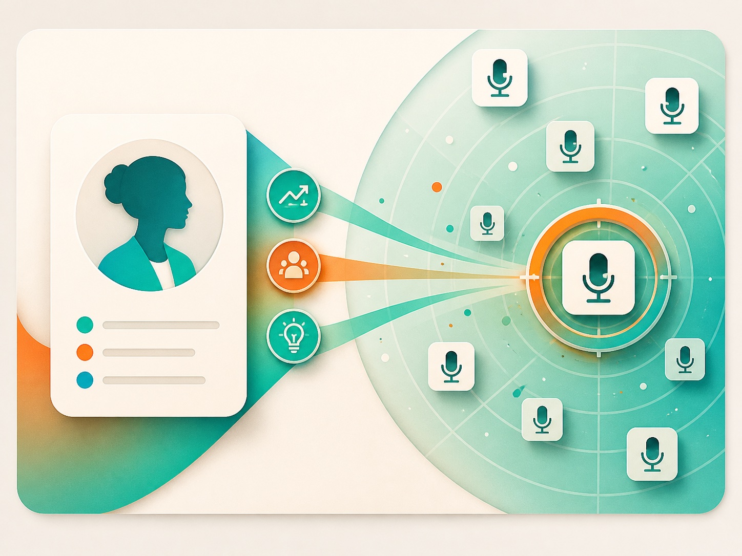 An expert profile matching with the most relevant podcast in a field of active shows